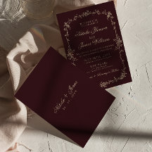 Elegante Burgunder Blumen Old Money Boho Chic Hoch