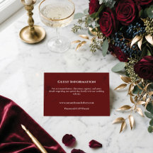 Elegante burgunderrote florale Line-Art-Hochzeitsd