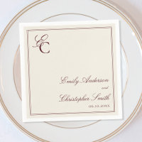 Elegante burgunderrote und cremefarbene klassische