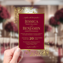 Elegante burgunderrote und goldene stilvolle Text 