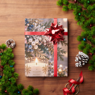Elegante Burgunderrote Weihnachts-Schönheit Geschenkpapier