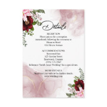 Elegante Burgundy Blume Wedding
