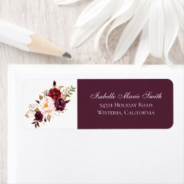 Elegante Burgundy & Blush Rose Blumenhochzeit