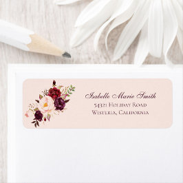 Elegante Burgundy & Blush Rose Blumenrosa Hochzeit
