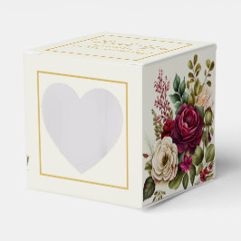 Elegante Burgundy Floral Rose Gastgeschenk Hochzei Geschenkschachtel