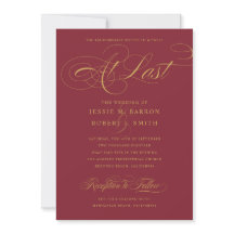 Elegante Burgundy Gold Hochzeit bei letzter Kallig