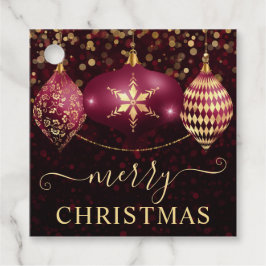 Elegante Burgundy Gold Ornaments Baubles Weihnacht Geschenkanhänger