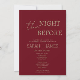 Elegante Burgundy Probe Dinner Hochzeit Einladung