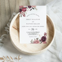 Elegante Burgundy Summer Floral Wedding
