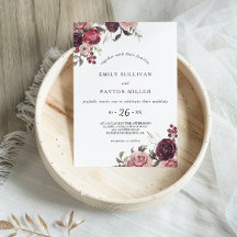 Elegante Burgundy Summer Floral Wedding