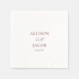 Elegante Burgundy und Black Wedding Serviette