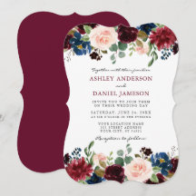Elegante Burgundy Watercolor Blumenzange