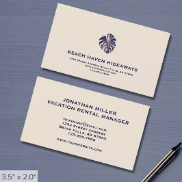 Elegante Business Card für den Verleih von Ferienh Visitenkarte