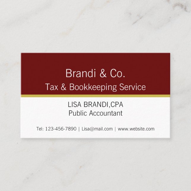 Elegante Business Card mit zwei Tonarten Visitenkarte (Vorderseite)