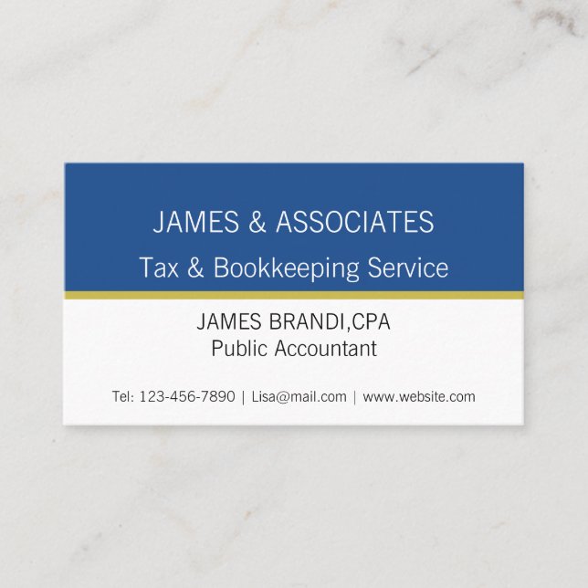 Elegante Business Card mit zwei Tonarten Visitenkarte (Vorderseite)
