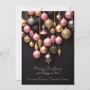 Elegante Business Corporate Weihnachtskarte Feiertagskarte