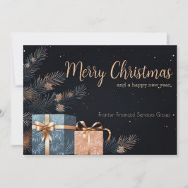 Elegante Business Corporate Weihnachtskarte Feiertagskarte