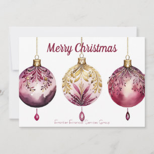Elegante Business Corporate Weihnachtskarte Feiertagskarte