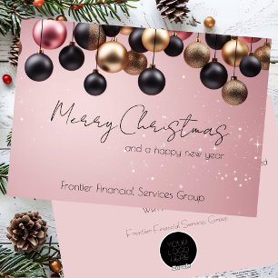 Elegante Business Corporate Weihnachtskarte Feiertagskarte