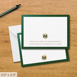 Elegante Business Monogram-Mitteilungskarten Mitteilungskarte