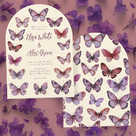 Elegante Butterfliegen CUSTOM Arch Wedding Einladung