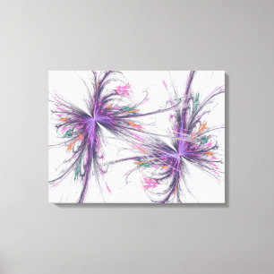 Elegante Butterfliegen Fraktal Wrapped Canvas Leinwanddruck