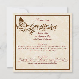 Elegante Butterfly-Hochzeitkarten Einladung