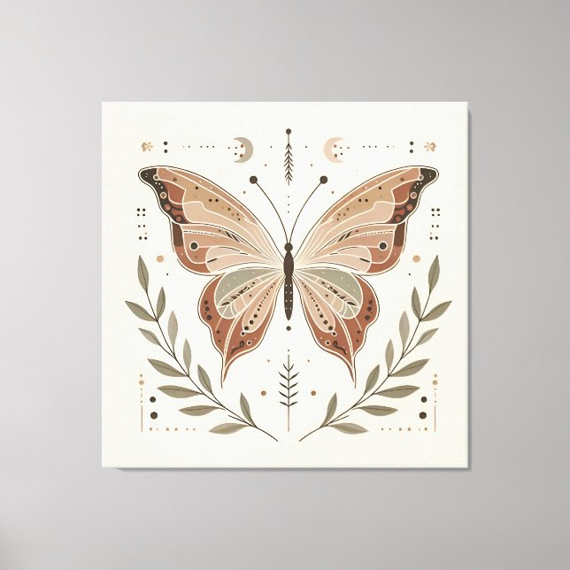 Elegante Butterfly Leinwand Kunst, Dichtung und Mu (Vorderseite)