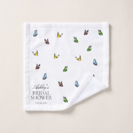 Elegante Butterfly Summer Brautparty Gift List Waschlappen