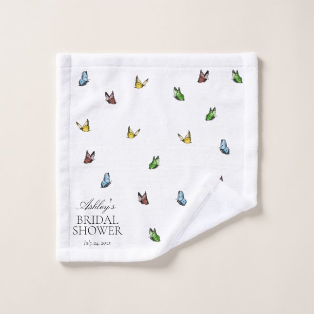Elegante Butterfly Summer Brautparty Gift List Waschlappen (Waschlappen)