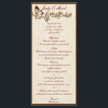 Elegante Butterfly Wedding Menu Card Menükarte<br><div class="desc">Die Dekoration wird durch eine Karte ergänzt. Wenn Sie sich auf den Eingang der Braut und des Bräutigams oder die Präsentation der Ehrengäste freuen, finden Sie hier eine Karte, die Ihnen eine schöne Touch verleiht. Personalisieren und erstellen Sie Ihr Menü, indem Sie den Text in den angegebenen Feldern ändern. Sie...</div>