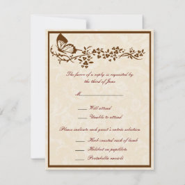 Elegante Butterfly Wedding Response Cards RSVP Karte
