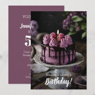 Elegante Cake Birthday Party Einladung