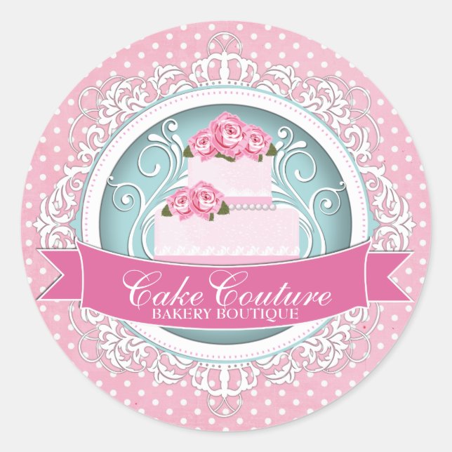 Elegante Cake Box Stickers (Vorderseite)