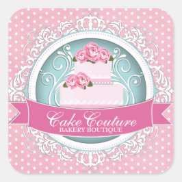 Elegante Cake Box Stickers