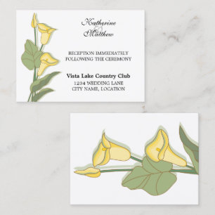 Elégante Calla Lily en Cartes de Réception Jaunes