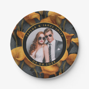 Elegante Calle Lilies Teller Probe Abendessen P