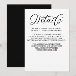 Elegante Calligrafy Minimalistisch Details Card Einladung