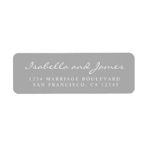 Elegante Calligrafy Names Wedding Rücksendeadresse