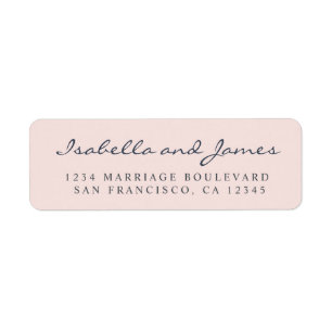 Elegante Calligrafy Names Wedding Rücksendeadresse
