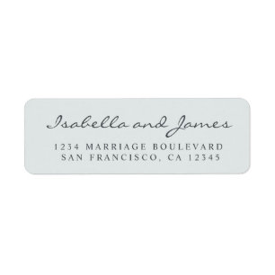 Elegante Calligrafy Names Wedding Rücksendeadresse
