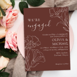 Elegante Calligrafy Simple Engagement Party Einladung