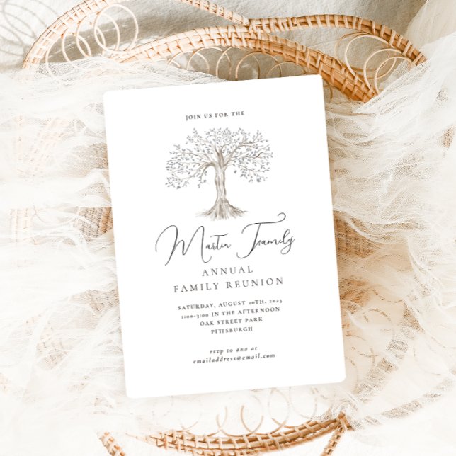 Elegante Calligrafy Watercolor Tree Family Wieders (Von Creator hochgeladen)