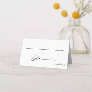 Elegante Calligrafy Wedding Platzkarte