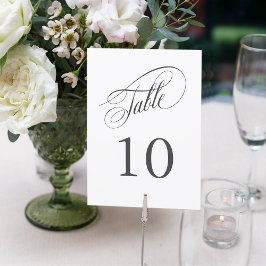 Elegante Calligrafy Wedding Tischnummern