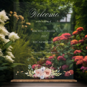 Élégante calligraphie florale Pastel Boho