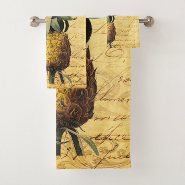 Élégante calligraphie française rustique ananas (En situation)