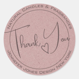 Élégante calligraphie Lilac Merci violet Étiquette