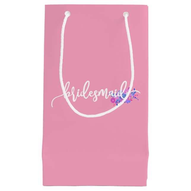 Élégante calligraphie Mariage de Bridesmaid | Sac  (Devant)