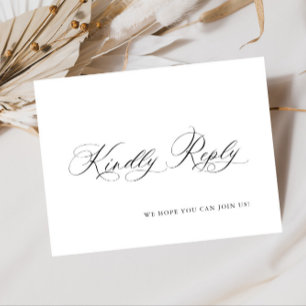 Élégante calligraphie Menu Choix Mariage RSVP